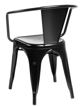 Krzesło Paris Arms czarne inspirowane Tolix