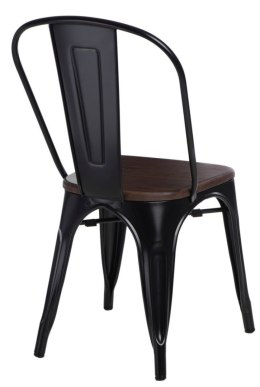 Krzesło Paris Wood czarne sosna orzech