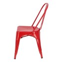 Krzesło Paris czerwone inspirowane Tolix