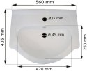 Umywalka ceramiczna SLIM / NICO SL6