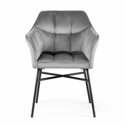 Krzesło RIMINI Velvet - ciemnoszary/ noga czarna