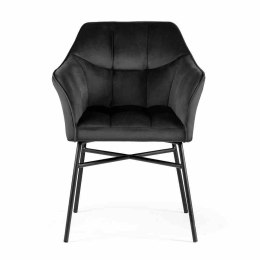 Krzesło RIMINI Velvet - czarny/ noga czarna