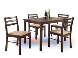 NEW STARTER zestaw stół + 4 krzesła espresso MAG
