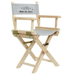 Krzesło dziecięce reżyserskie szare składane