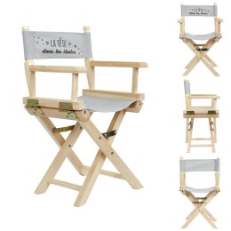 Krzesło dziecięce reżyserskie szare składane