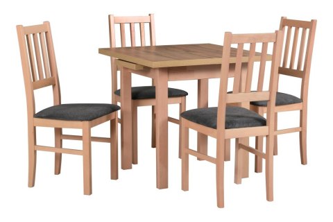 Stół MAX 7 + krzesła BOS 4 (4szt.) - zestaw DX26A