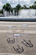 Krzesło barowe CHARLES 65 transparentne - poliwęglan