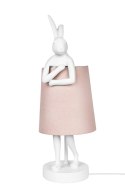 KARE lampa stołowa RABBIT 50 cm biała / różowa