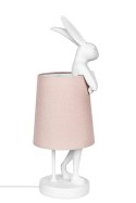 KARE lampa stołowa RABBIT 50 cm biała / różowa