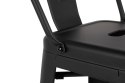 Krzesło barowe TOWER BIG BACK 66 (Paris) czarne