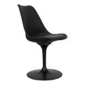 Krzesło Tulip Basic czarne/czarna poduszka