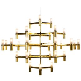 Lampa wisząca CANDLES-30 złota 120 cm