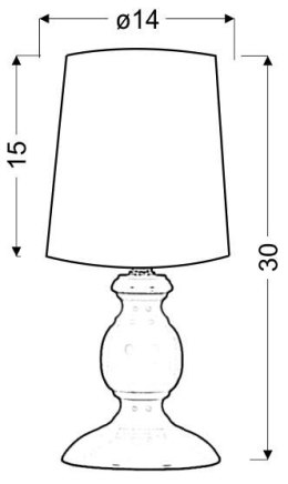 LAMPKA SPINEL 1X40W E14 BRĄZOWY