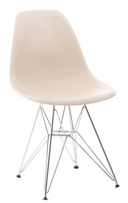 Krzesło P016 PP beige, chromowane nogi