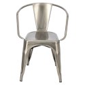 Krzesło Paris Arms metaliczne inspirowane Tolix