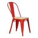 Krzesło Paris Wood czerwone sosna naturalna
