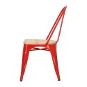 Krzesło Paris Wood czerwone sosna naturalna