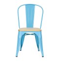 Krzesło Paris Wood niebieskie sosna naturalna
