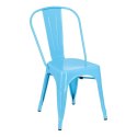 Krzesło Paris niebieskie inspirowane Tolix