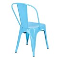 Krzesło Paris niebieskie inspirowane Tolix