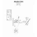 Kinkiet Modern Slim M 1xLED chrom IP44 LP-777/1W M CH