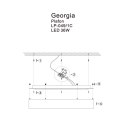 Plafon Georgia 1xLED czarny LP-049/1C BK