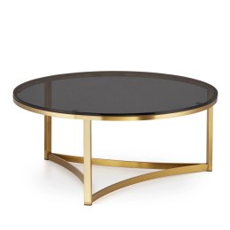 Marron duży okrągły stolik kawowy szklany stylu glamour Złoty Grafitowy