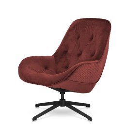 Fotel Colteno velvet obrotowy pikowany nowoczesny designerski do salonu PROMOCJA Miedziany (5187-38)