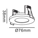 Oczko podtynkowe Lagos okrągłe 1xGU10 biała IP65 LP-440/1RS WH