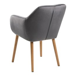 Krzesło Emilia Velvet dark grey
