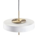Lampa wisząca ARTDECO biało - złota 35 cm