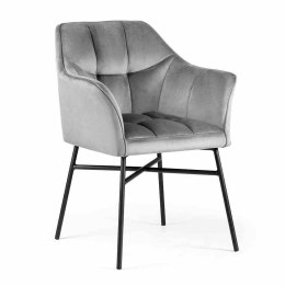 Krzesło RIMINI Velvet - ciemnoszary/ noga czarna