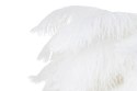 Lampa wisząca TIFFANY 135 biała mosiądz / naturalne pióra