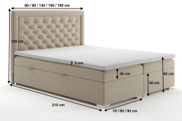 Łóżko kontynentalne 160x200 CASSIDY