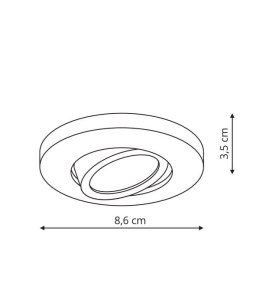 Oczko podtynkowe Lagos okrągłe ruchome 1xGU10 biała LP-440/1RS WH movable