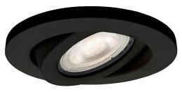 Oczko podtynkowe Lagos okrągłe ruchome 1xGU10 czarna LP-440/1RS BK movable