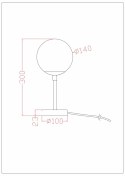 Lampa stołowa Dorado mała 1xG9 czarna LP-002/1T S BK