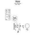 Kinkiet Roma 1xG9 czarna LP-1345/1W BK