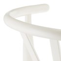 Krzesło BONBON biało naturalne rattanowo jesionowe