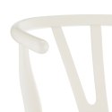 Krzesło BONBON biało naturalne rattanowo jesionowe