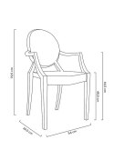 Krzesło LOUIS białe - poliwęglan