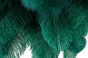 Lampa podłogowa TIFFANY 175 zielona mosiądz / naturalne pióra
