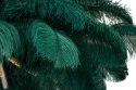 Lampa podłogowa TIFFANY 175 zielona mosiądz / naturalne pióra