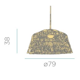 NEW GARDEN lampa wisząca AMALFI 80 INDOOR
