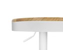 Krzesło barowe VOLT regulowane białe / naturalne
