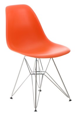 Krzesło P016 PP pomaranczowe, chromowane nogi