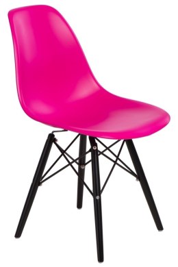 Krzesło P016W PP dark pink/black