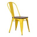 Krzesło Paris Wood żółte sosna orzech
