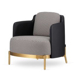 Fotel Empoli styl glamour złoty pepitka designerski do gabinetu Złota