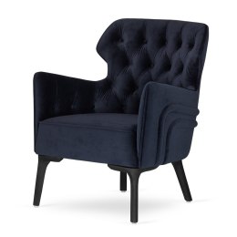 Fotel Chester velvet klasyczny pikowany fotel do salonu i gabinetu styl glamour Granatowy (5187-58)